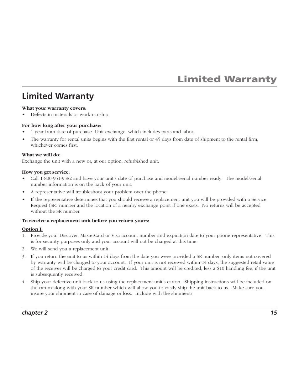 Limited warranty | RCA TV/Radio/CD Player User Manual | Page 17 / 24