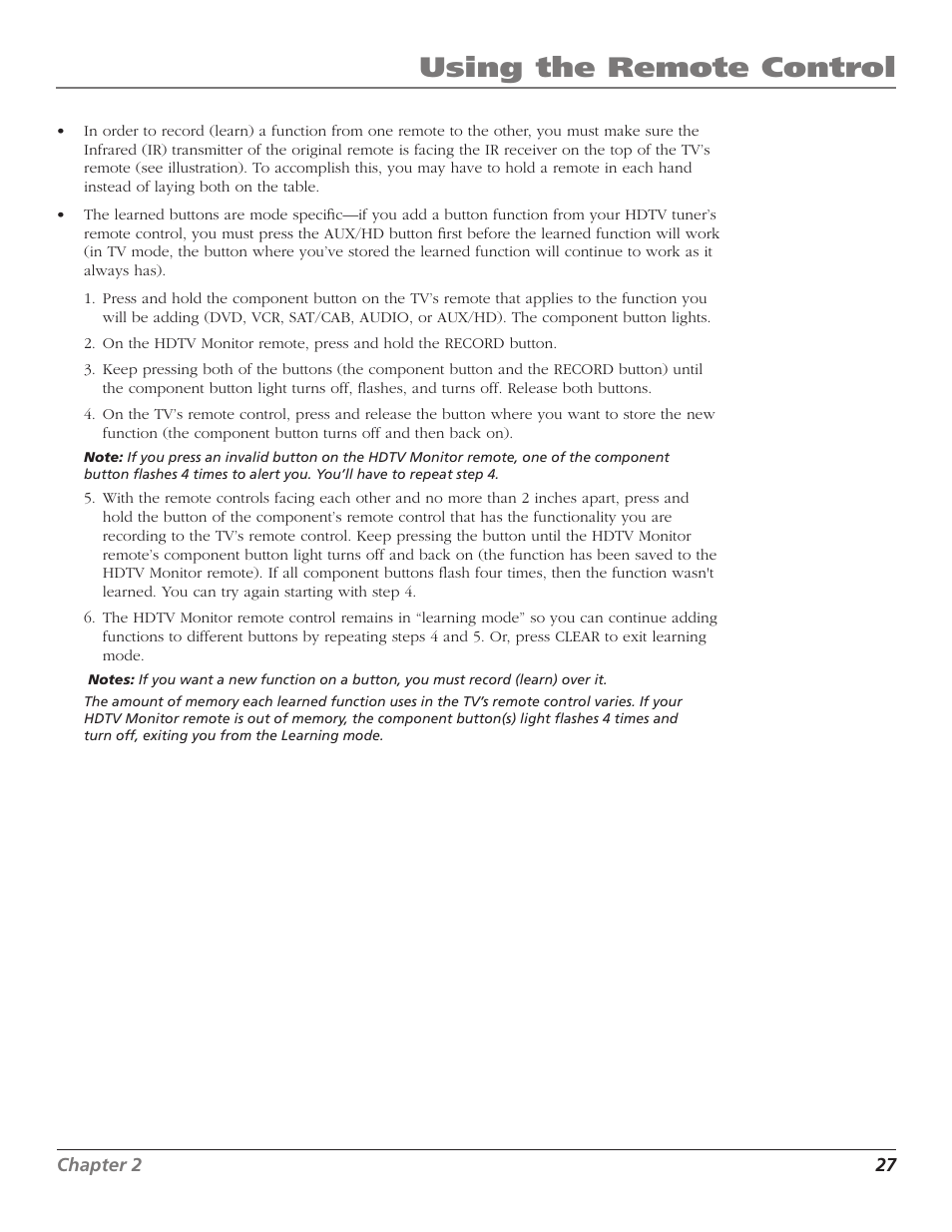 Using the remote control | RCA Scenium D44LPW134 User Manual | Page 29 / 64