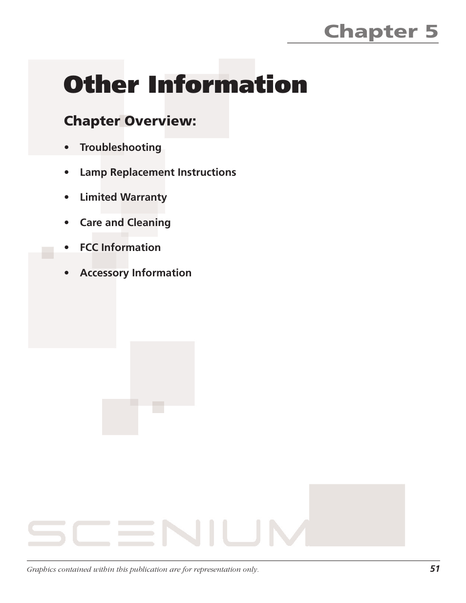 Chapter 5: other information, Other information, Chapter 5 | Chapter overview | RCA Scenium D44LPW134 User Manual | Page 53 / 64