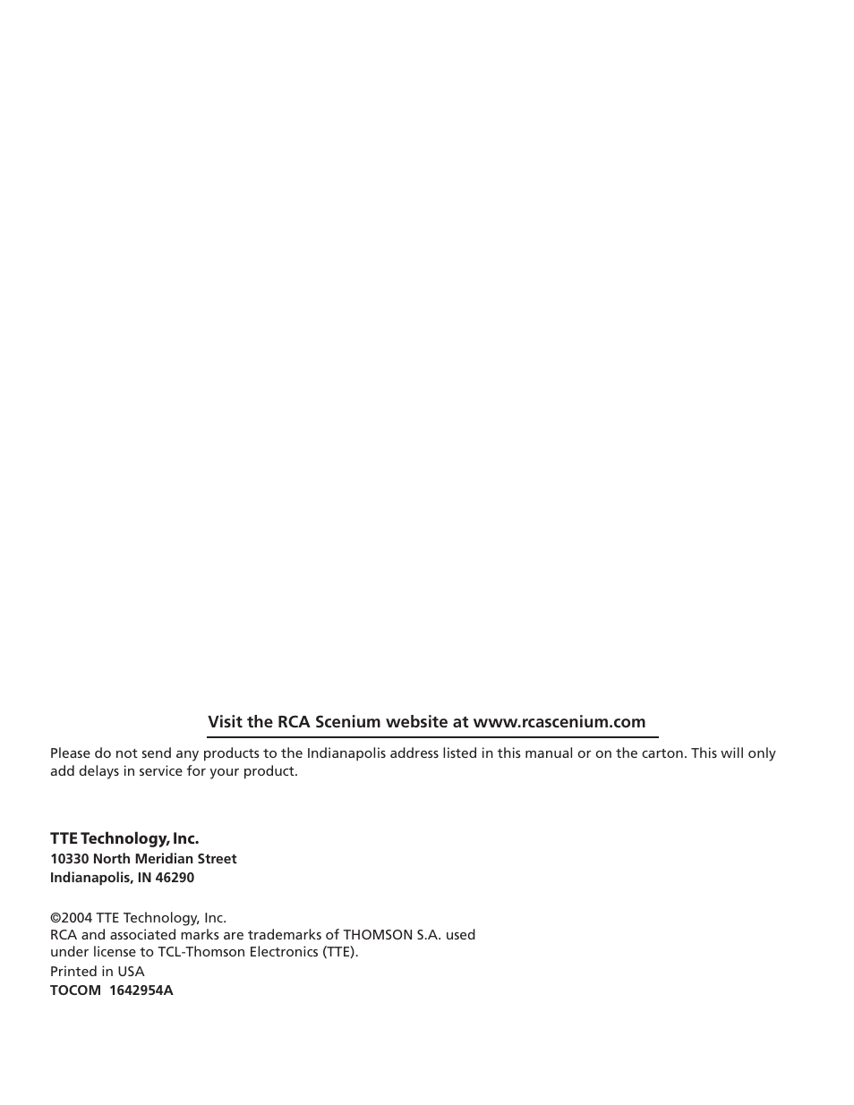 RCA Scenium D44LPW134 User Manual | Page 64 / 64