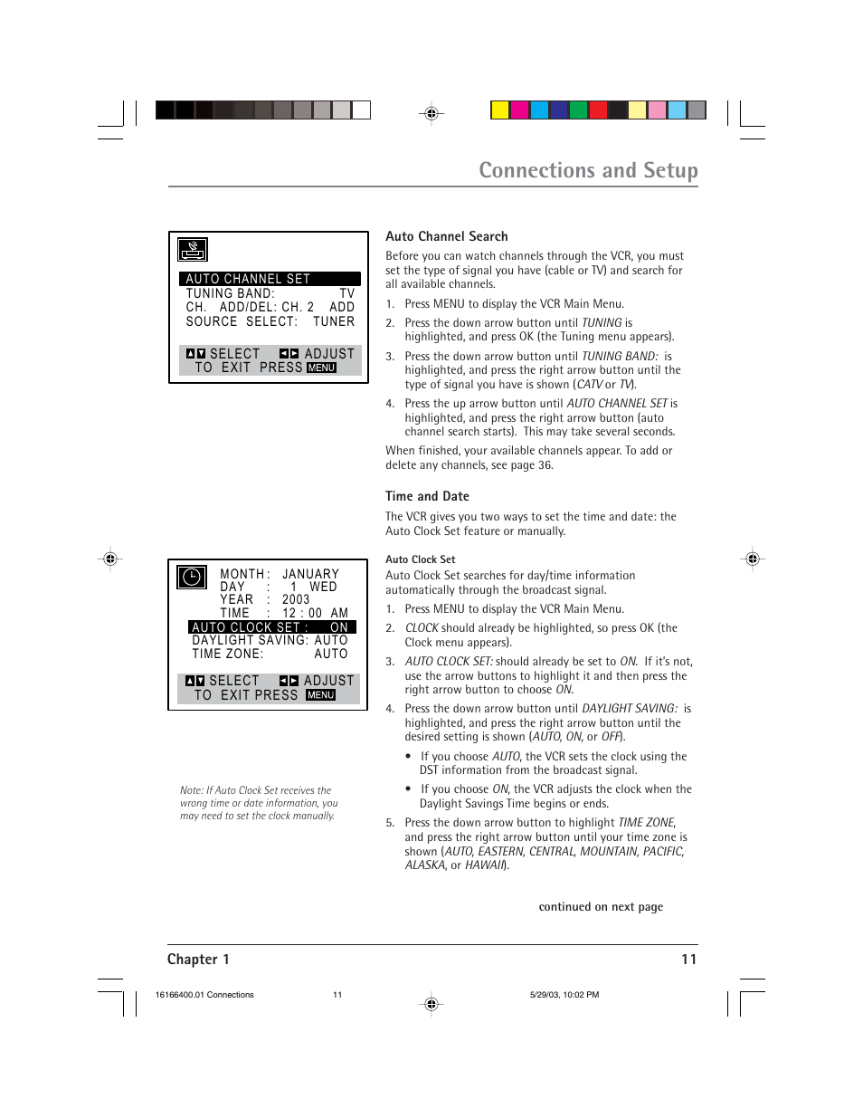 Connections and setup | RCA DVD/VCR User Manual | Page 15 / 68