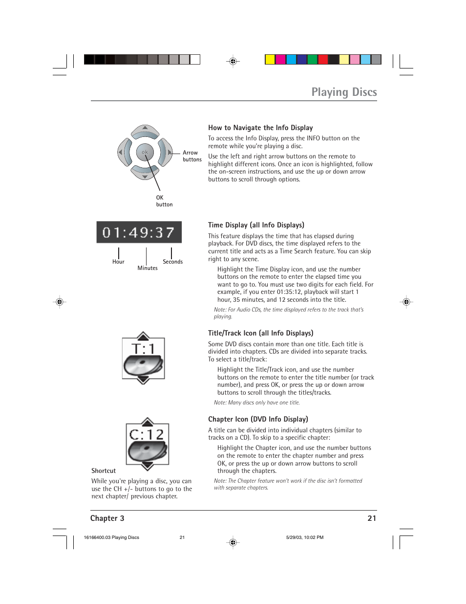 Playing discs | RCA DVD/VCR User Manual | Page 25 / 68