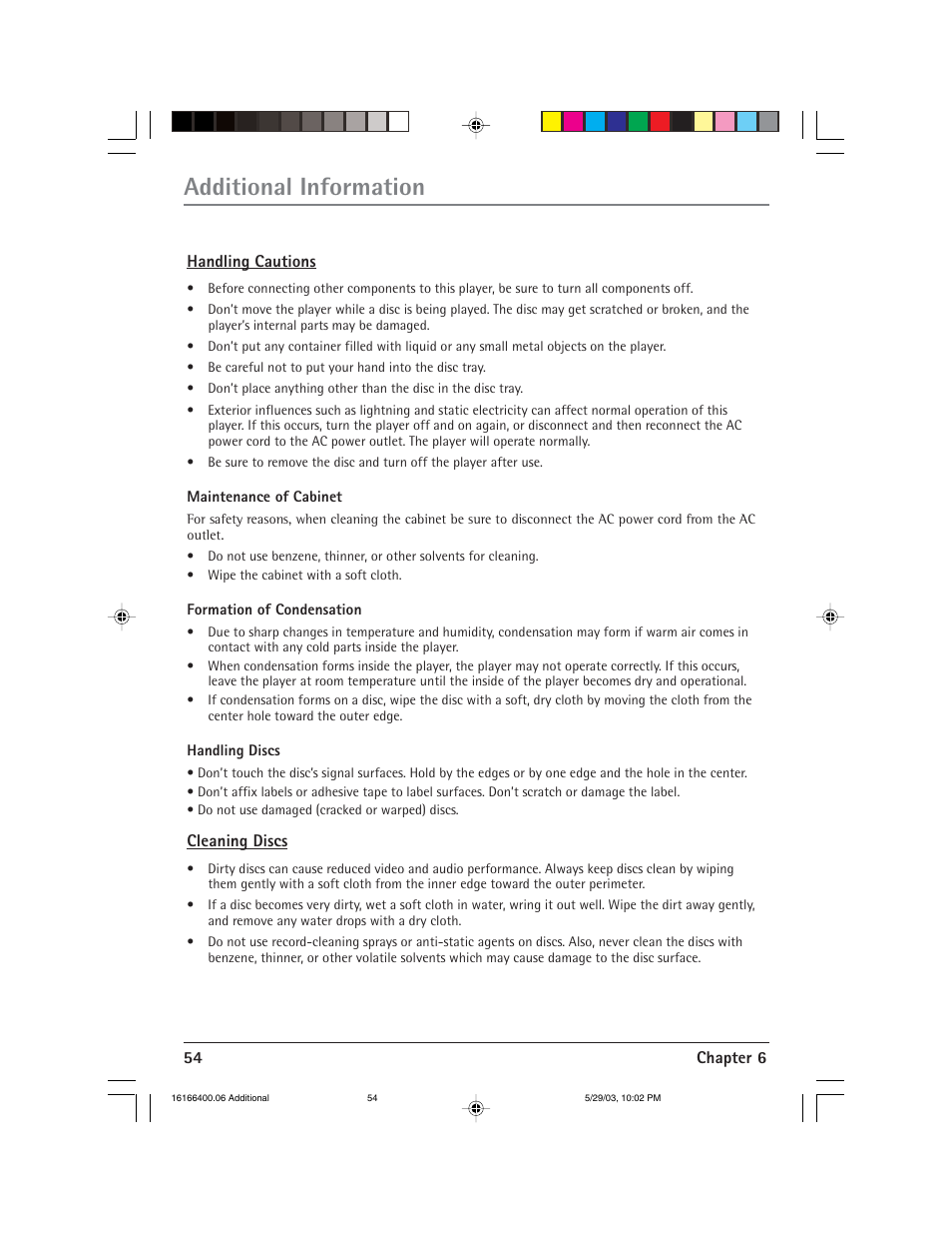 Additional information | RCA DVD/VCR User Manual | Page 58 / 68