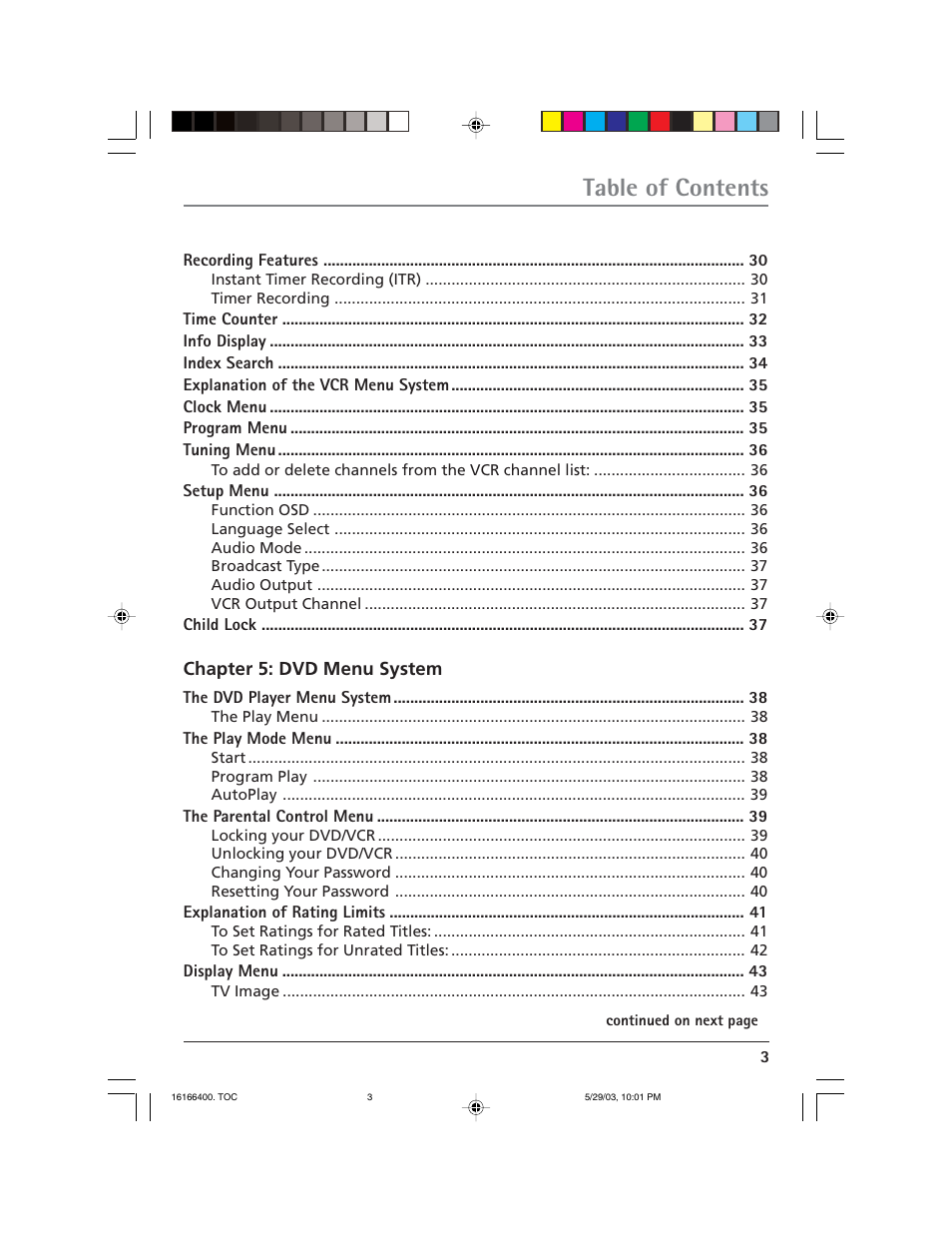 RCA DVD/VCR User Manual | Page 7 / 68