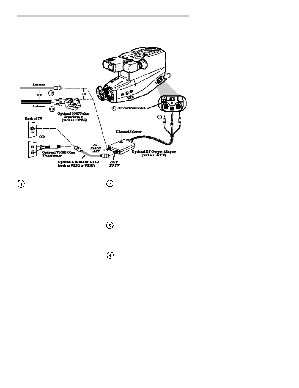 Playback on a tv without audio and video inputs | RCA CC437 User Manual | Page 50 / 72
