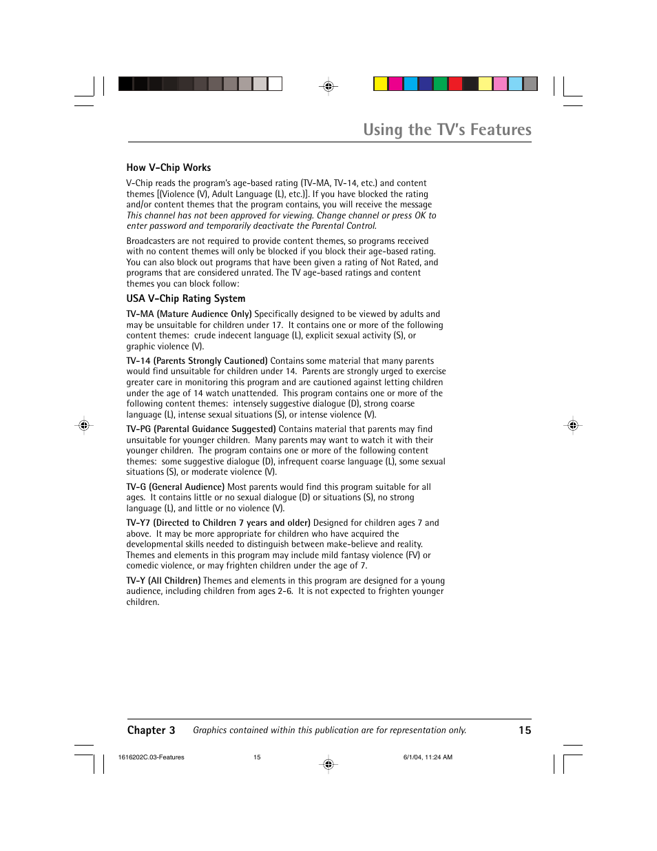 Using the tv’s features | RCA 20F410T User Manual | Page 17 / 32