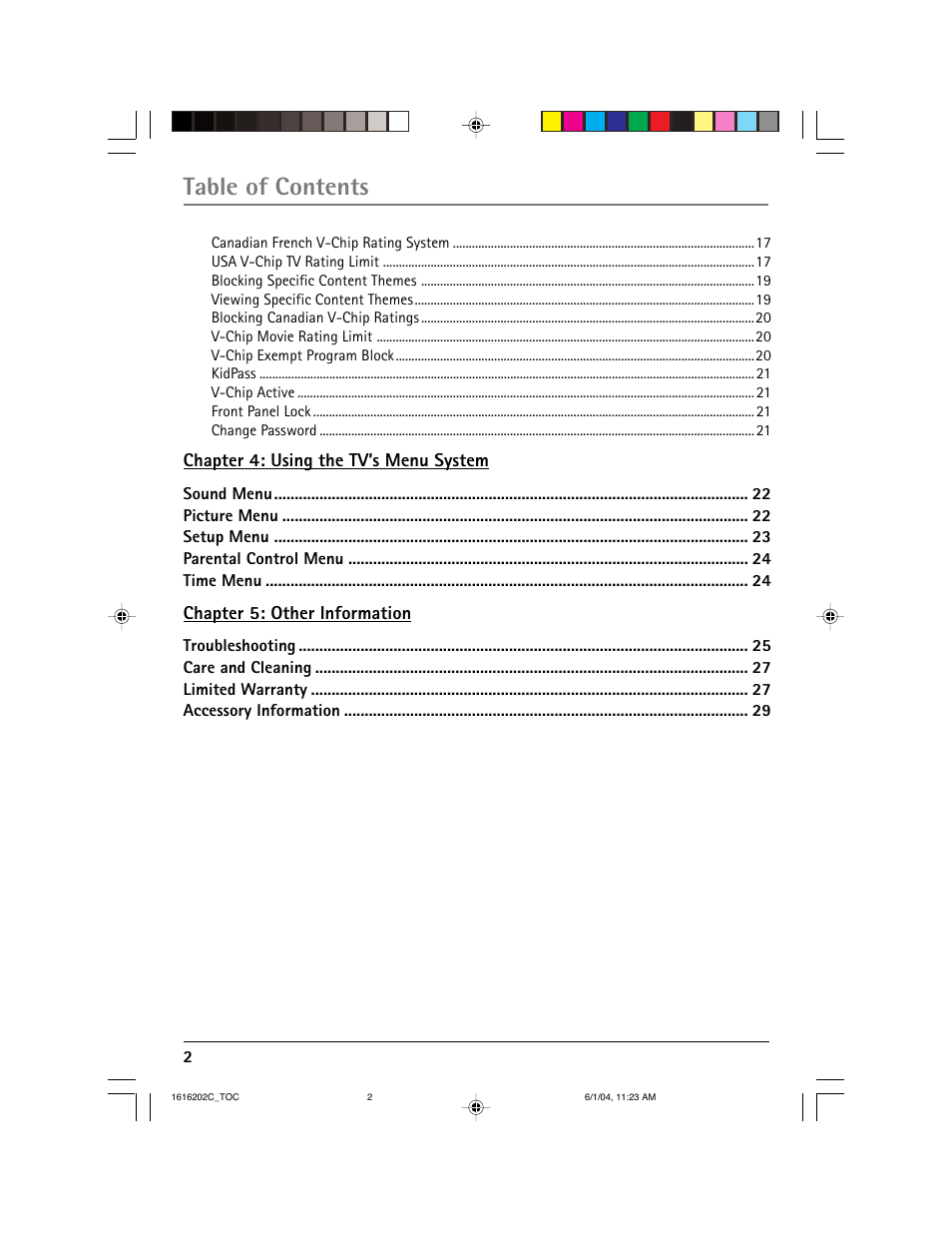 RCA 20F410T User Manual | Page 4 / 32
