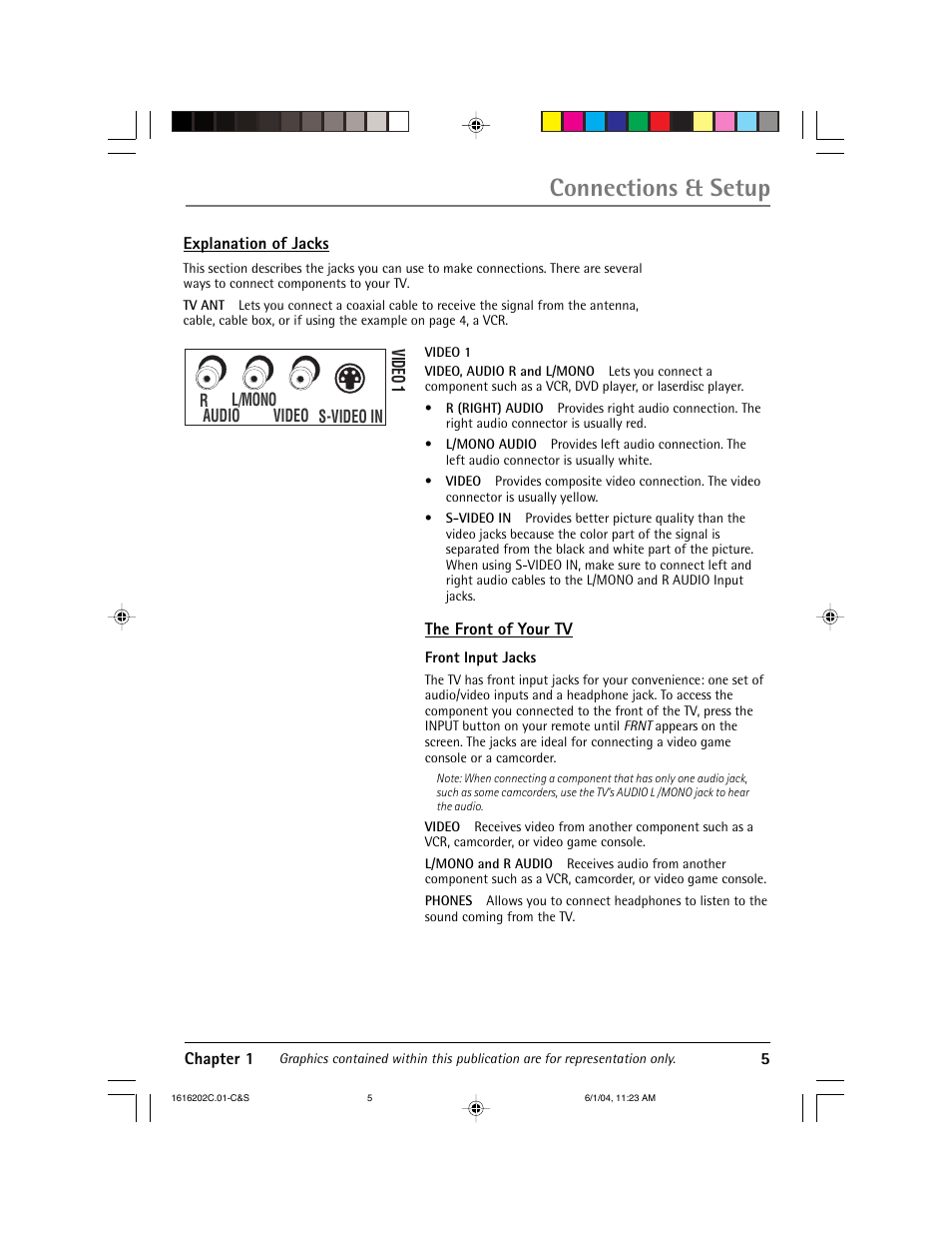 Connections & setup | RCA 20F410T User Manual | Page 7 / 32