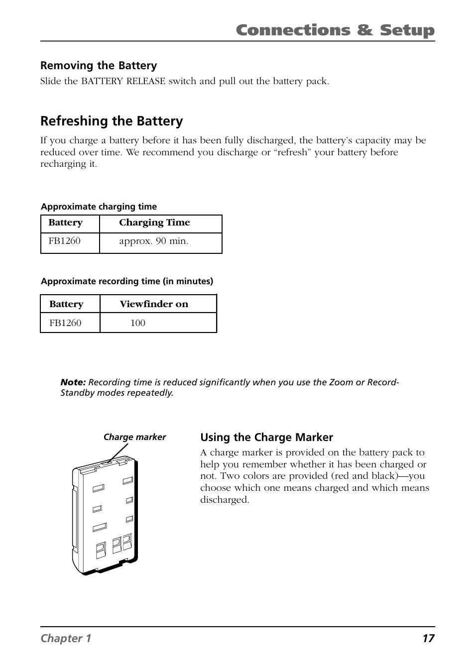 Connections & setup, Refreshing the battery | RCA CC6254 User Manual | Page 19 / 104