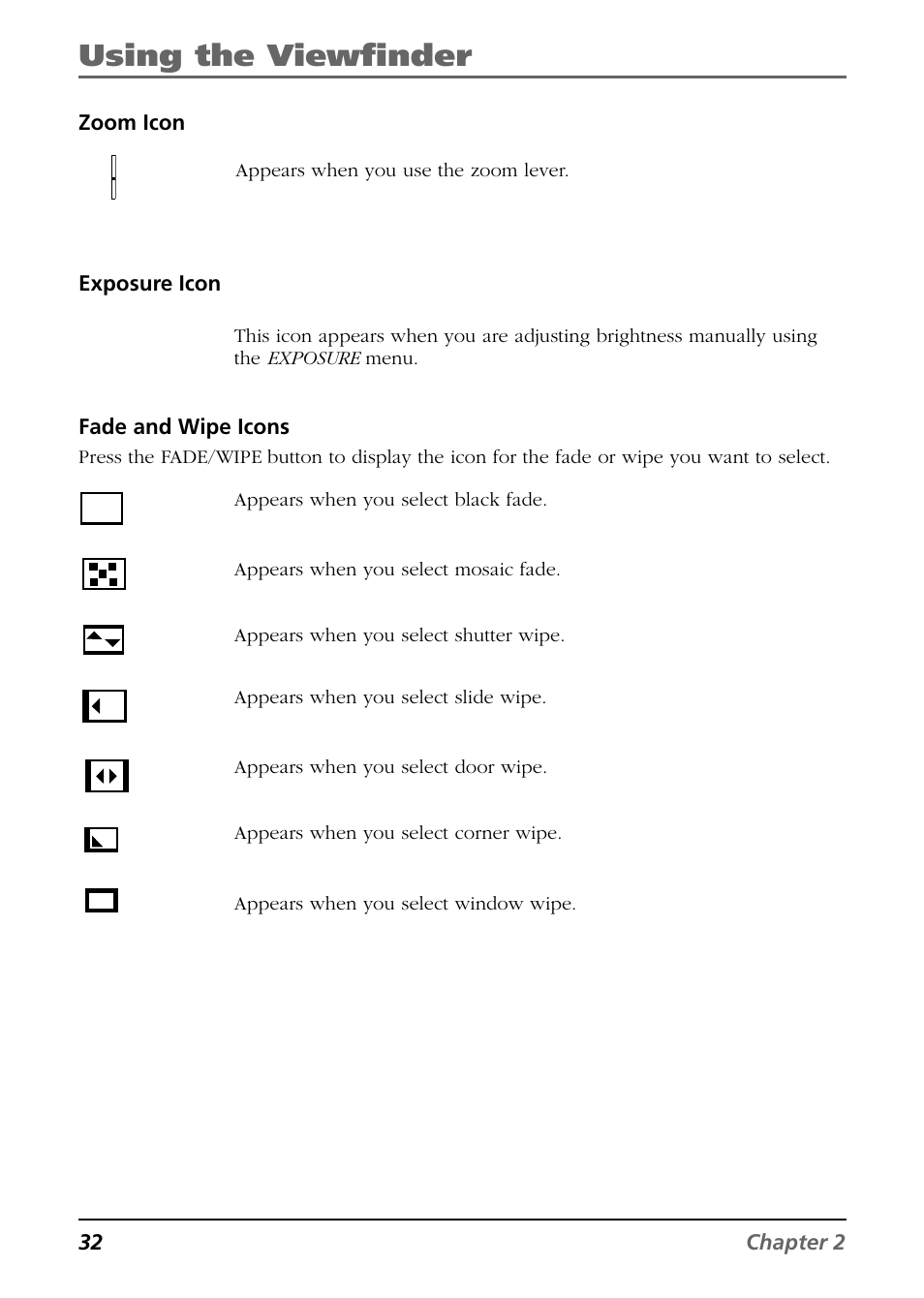 Using the viewfinder | RCA CC6254 User Manual | Page 34 / 104
