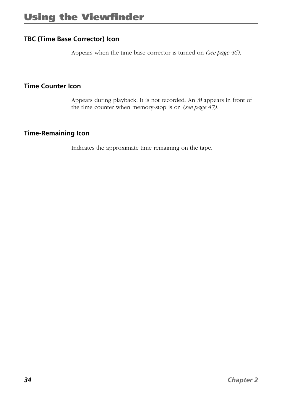 Using the viewfinder | RCA CC6254 User Manual | Page 36 / 104