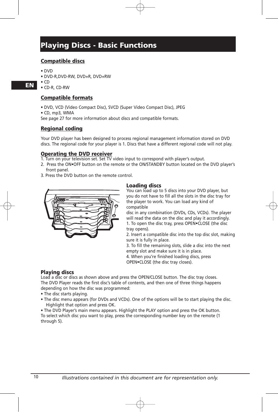 Playing discs - basic functions | RCA RTD206 User Manual | Page 12 / 32