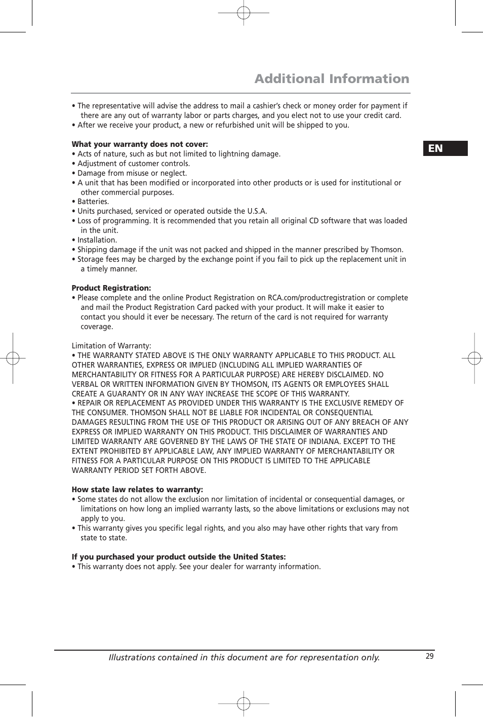 Additional information | RCA RTD206 User Manual | Page 31 / 32