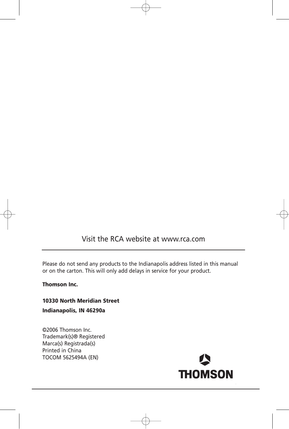 RCA RTD206 User Manual | Page 32 / 32