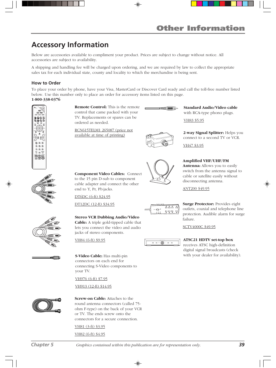 Other information, Accessory information, Chapter 5 39 | How to order, Zz zoom- zoom, Learning, Cab / /hd bu sy protected w irin g | RCA Scenium LCDX3022W User Manual | Page 43 / 44