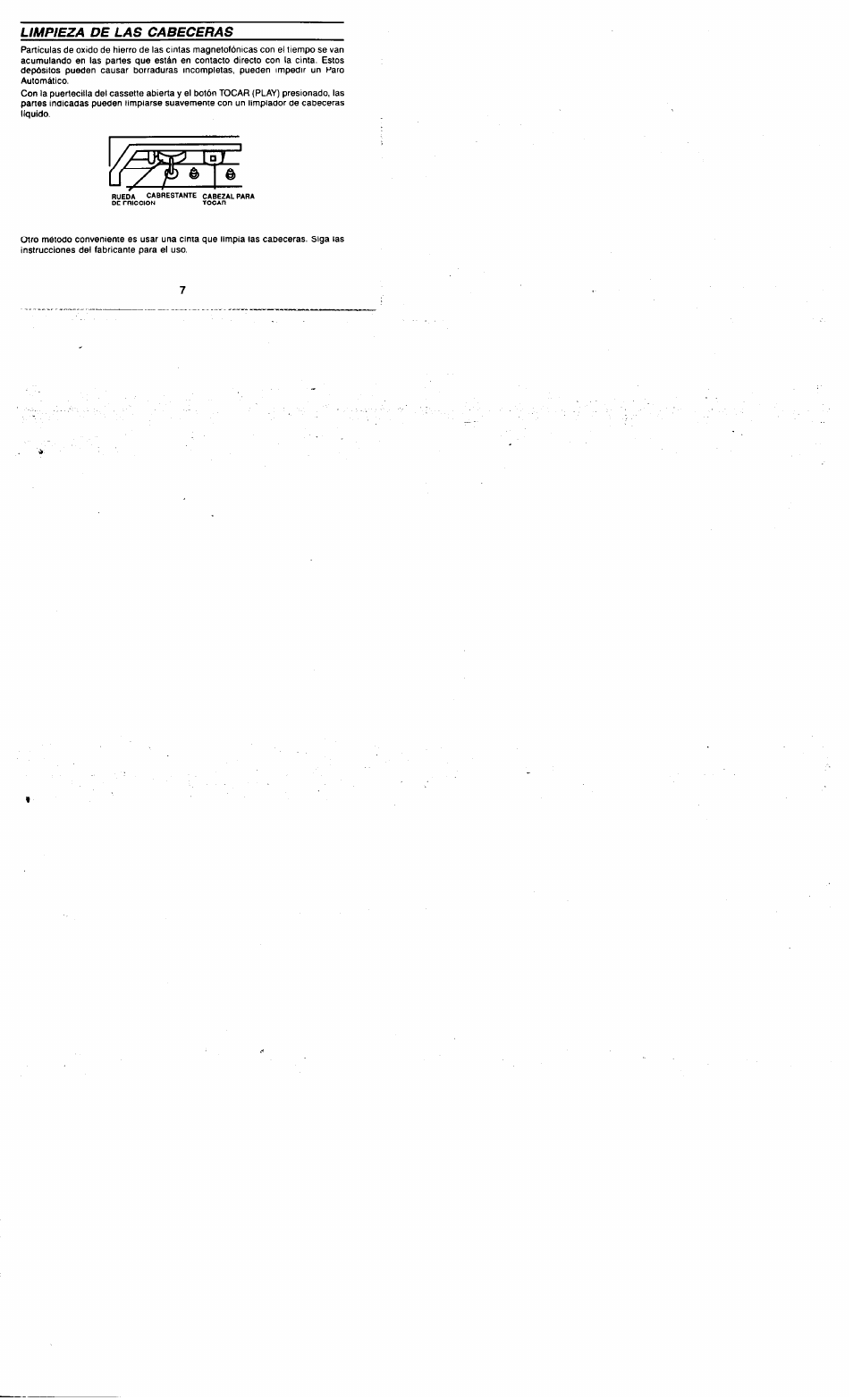 Limpieza de las cabeceras | RCA RP-1820 User Manual | Page 17 / 20