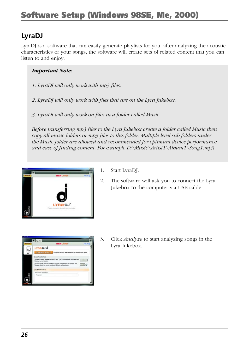 Lyradj | RCA Lyra RD2763FM User Manual | Page 26 / 62