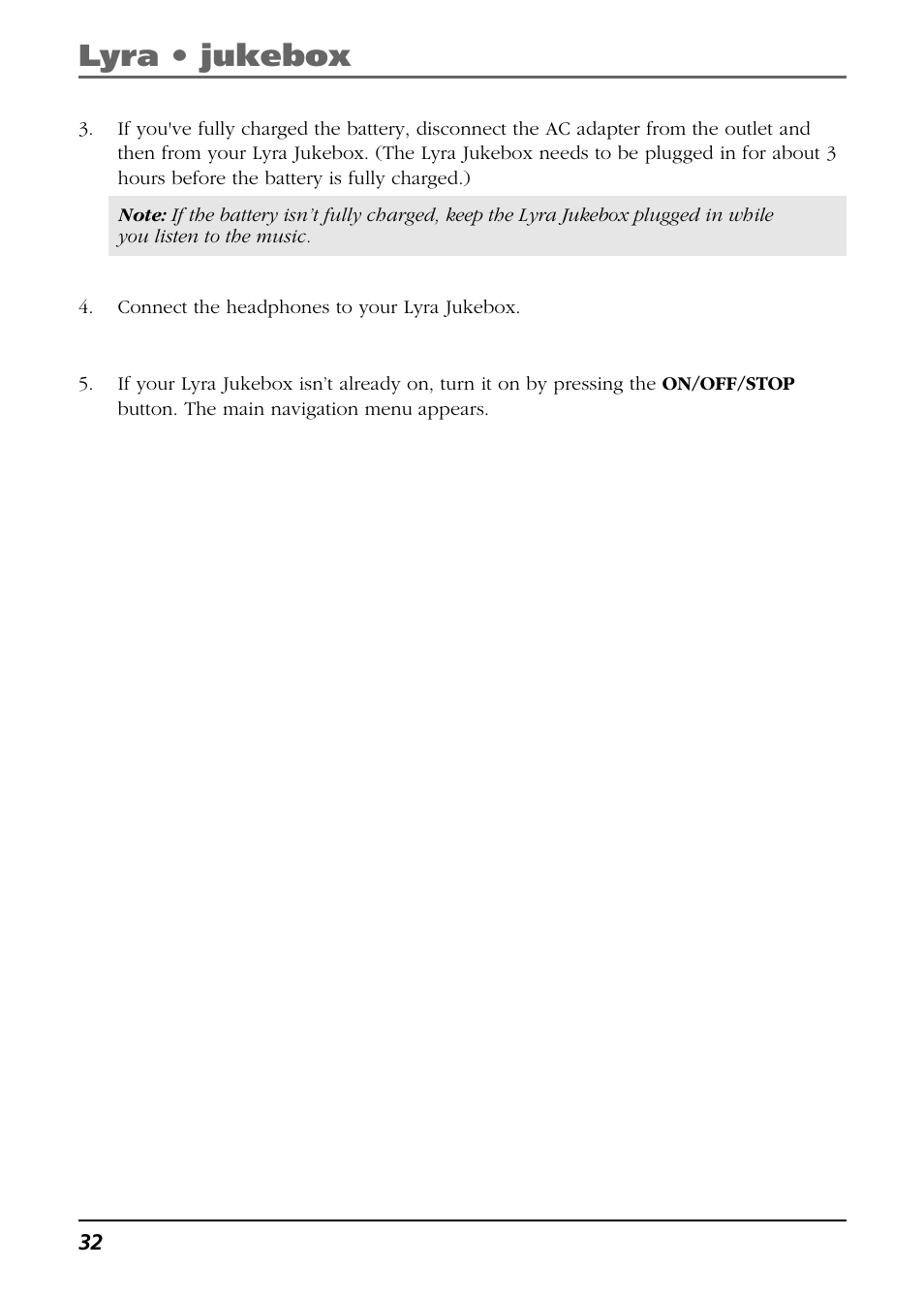 Lyra • jukebox | RCA Lyra RD2763FM User Manual | Page 32 / 62