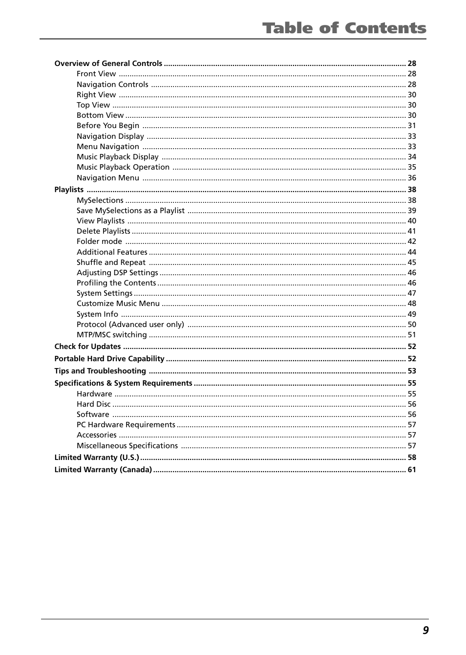 RCA Lyra RD2763FM User Manual | Page 9 / 62