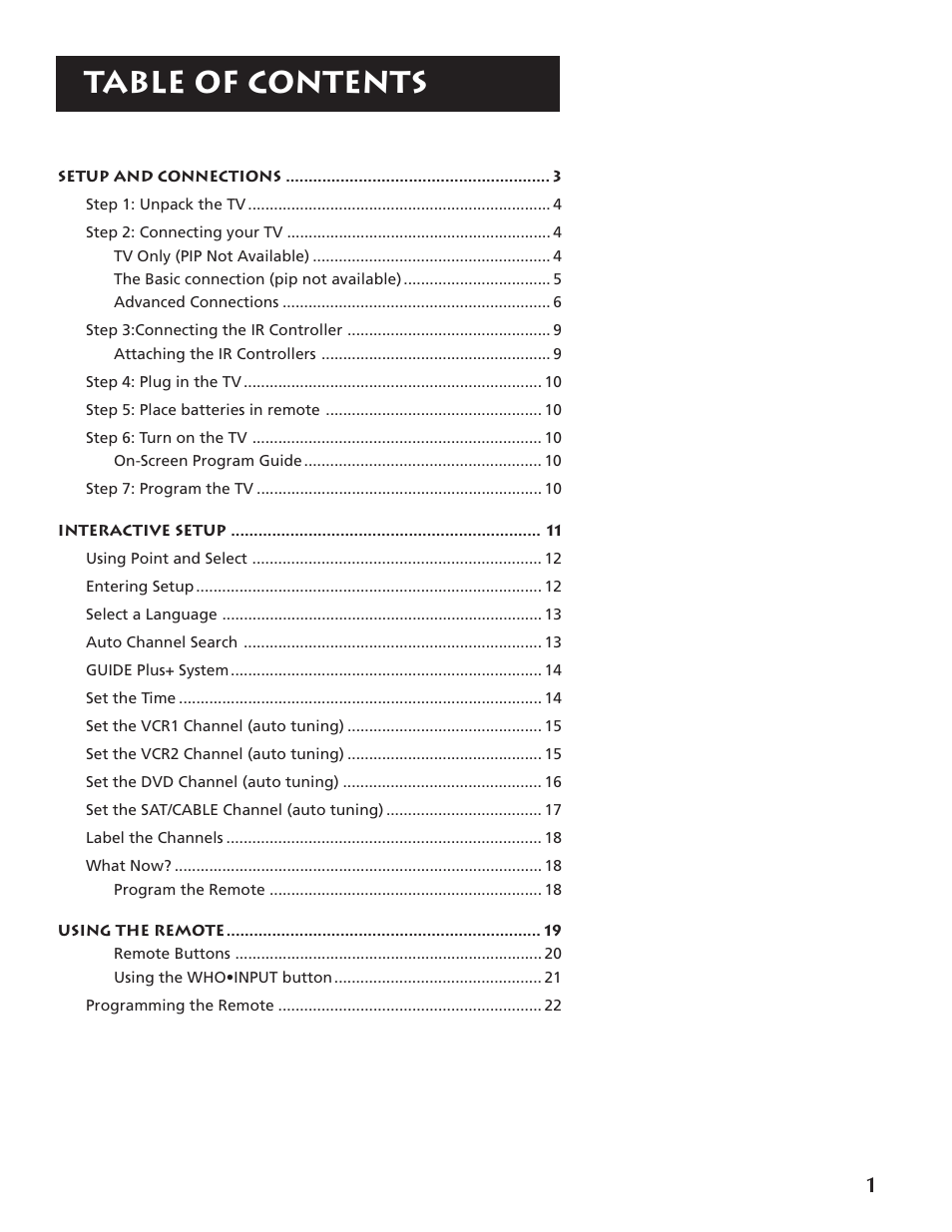 RCA P46920BL  EN User Manual | 48 pages