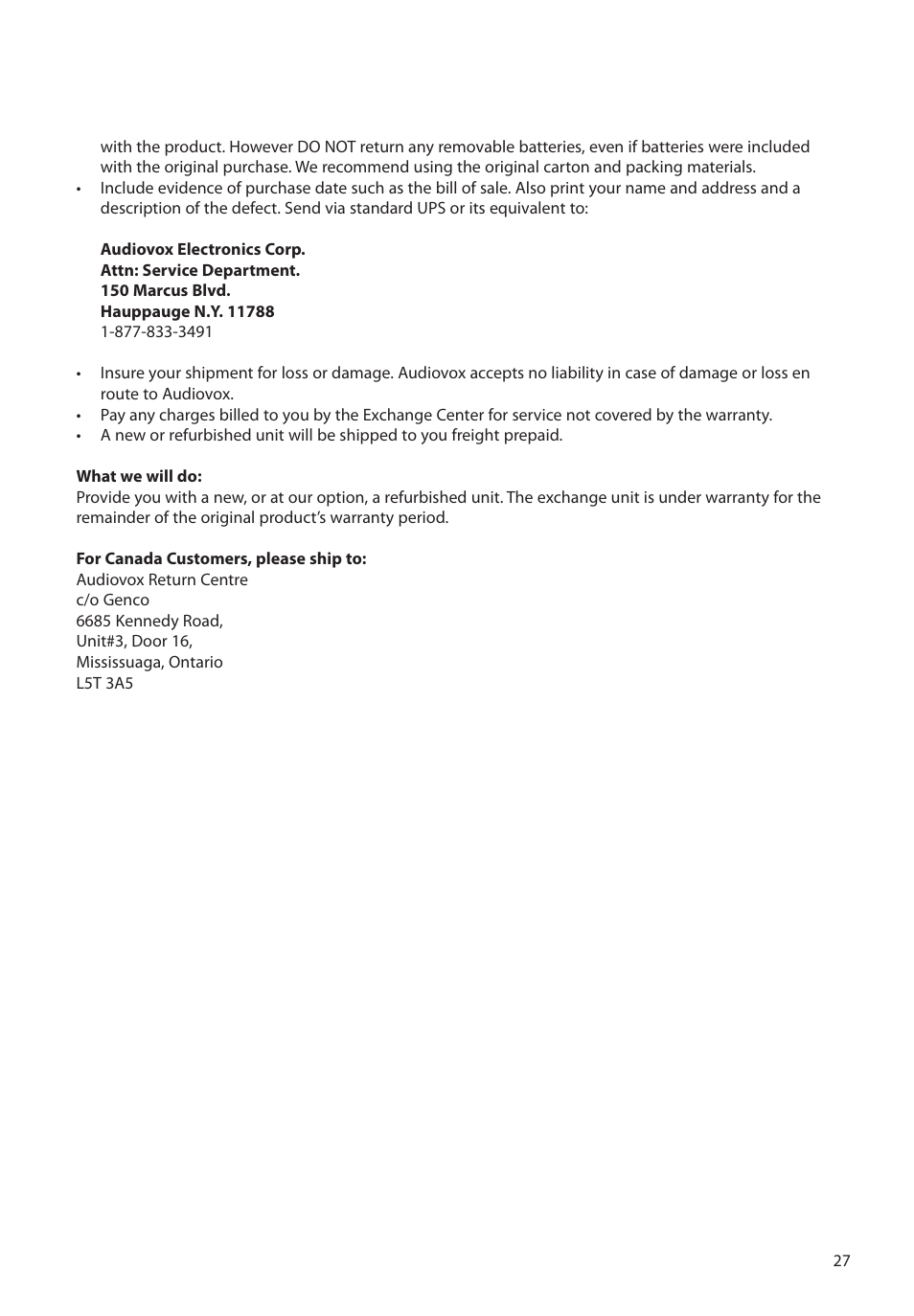 RCA EZ2000BK User Manual | Page 28 / 29