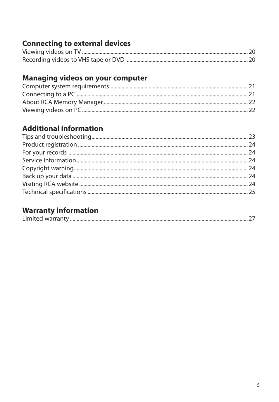 RCA EZ2000BK User Manual | Page 6 / 29