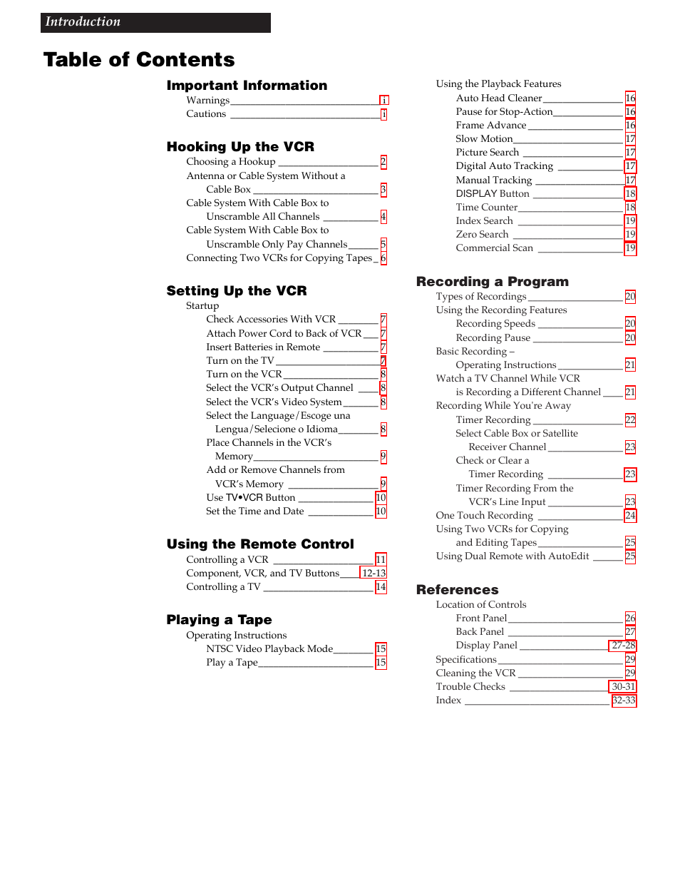 RCA VGM300 User Manual | Page 3 / 36