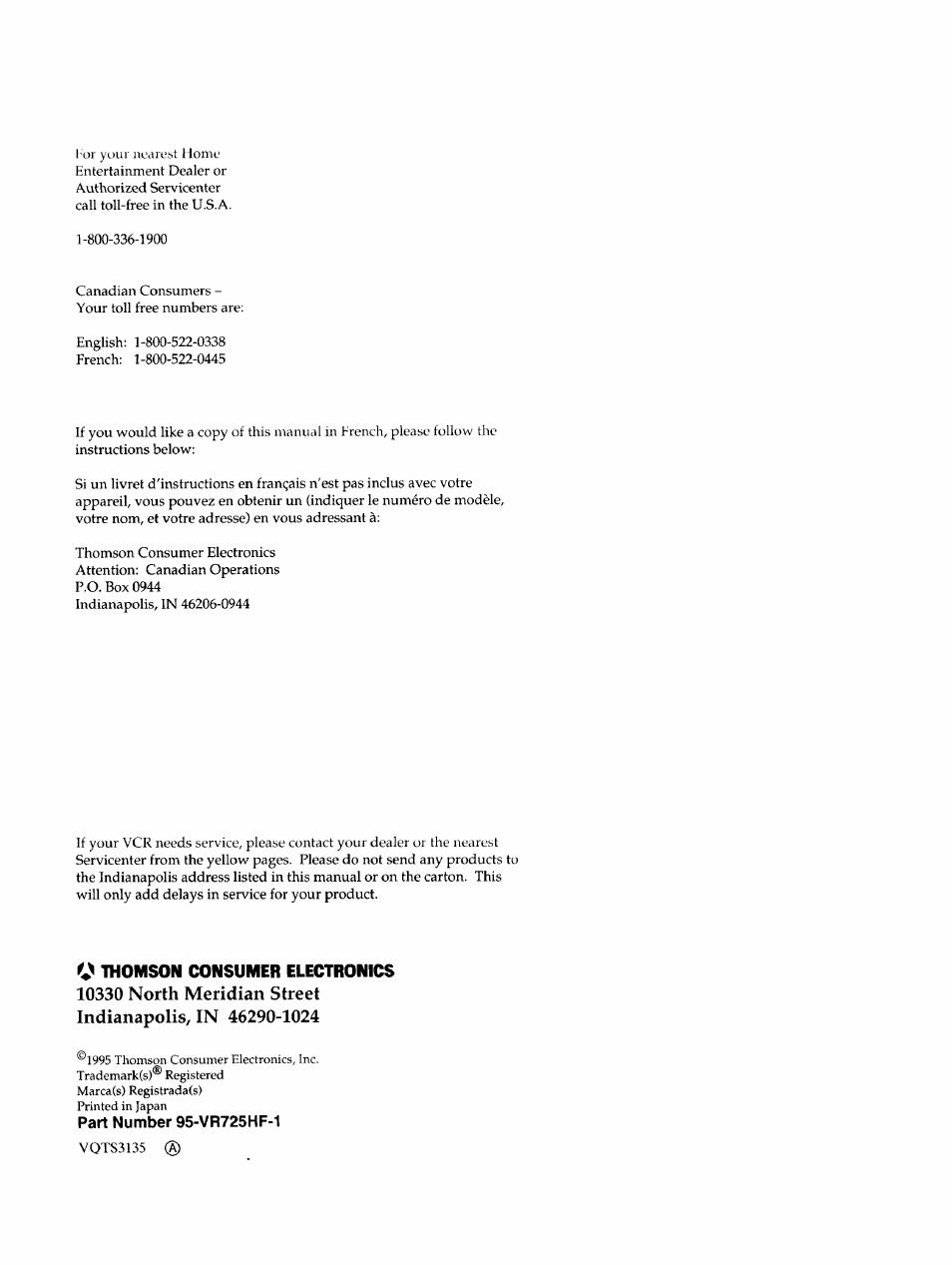 RCA VR725HF User Manual | Page 56 / 56