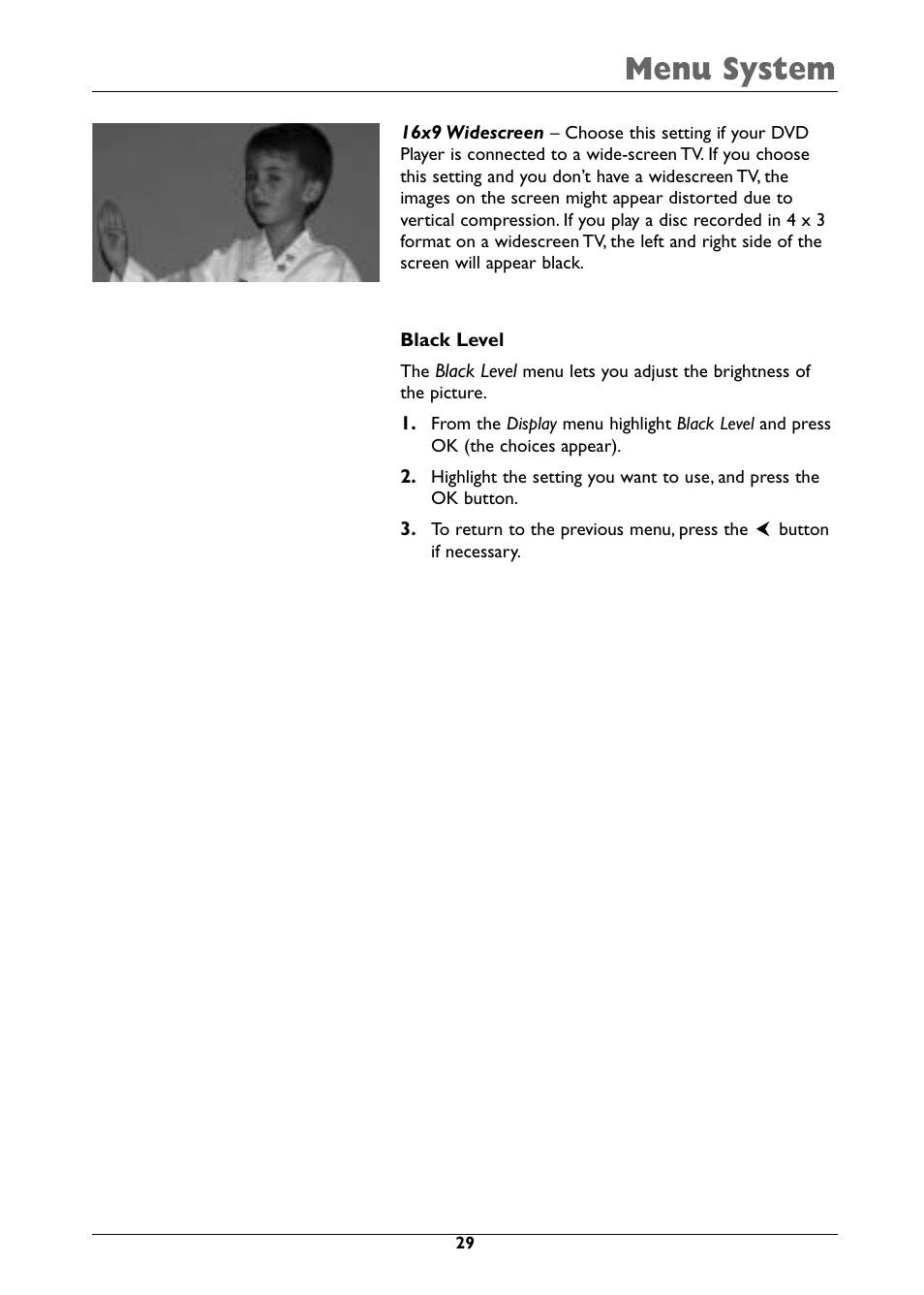 Menu system | RCA DRC310N User Manual | Page 31 / 44