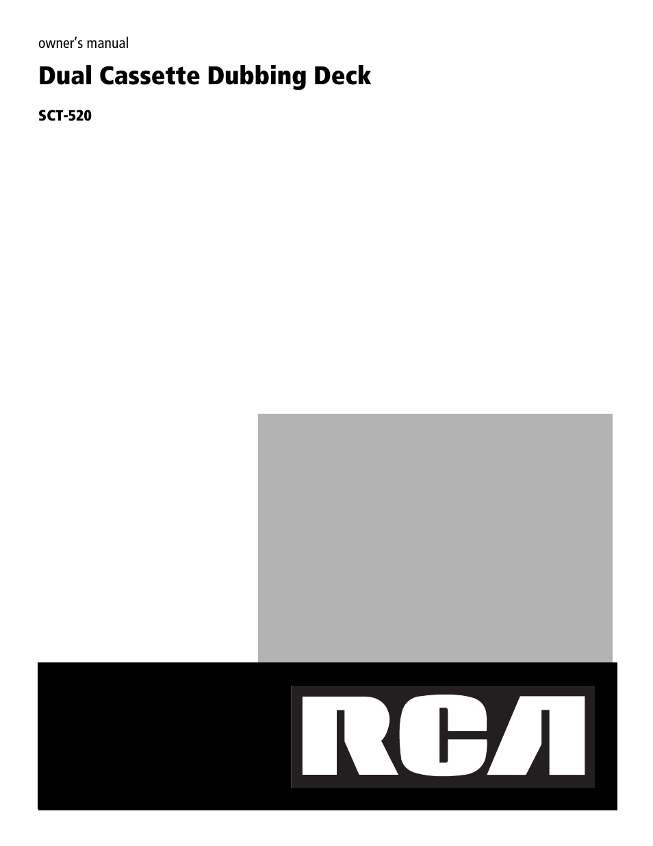 RCA SCT-520 User Manual | 12 pages