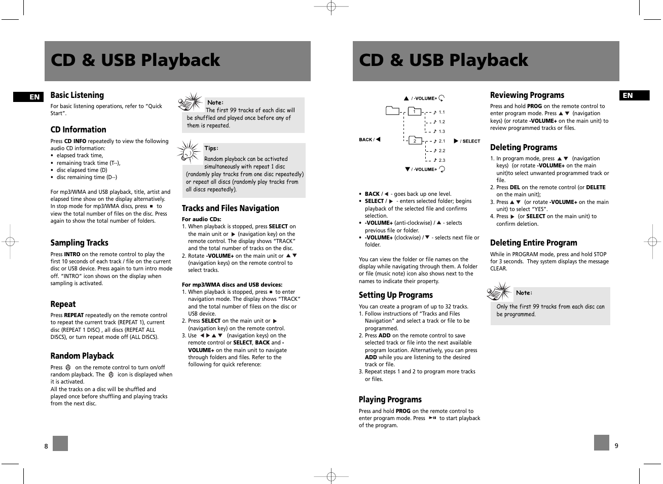 Cd & usb playback | RCA RS2047 User Manual | Page 7 / 11