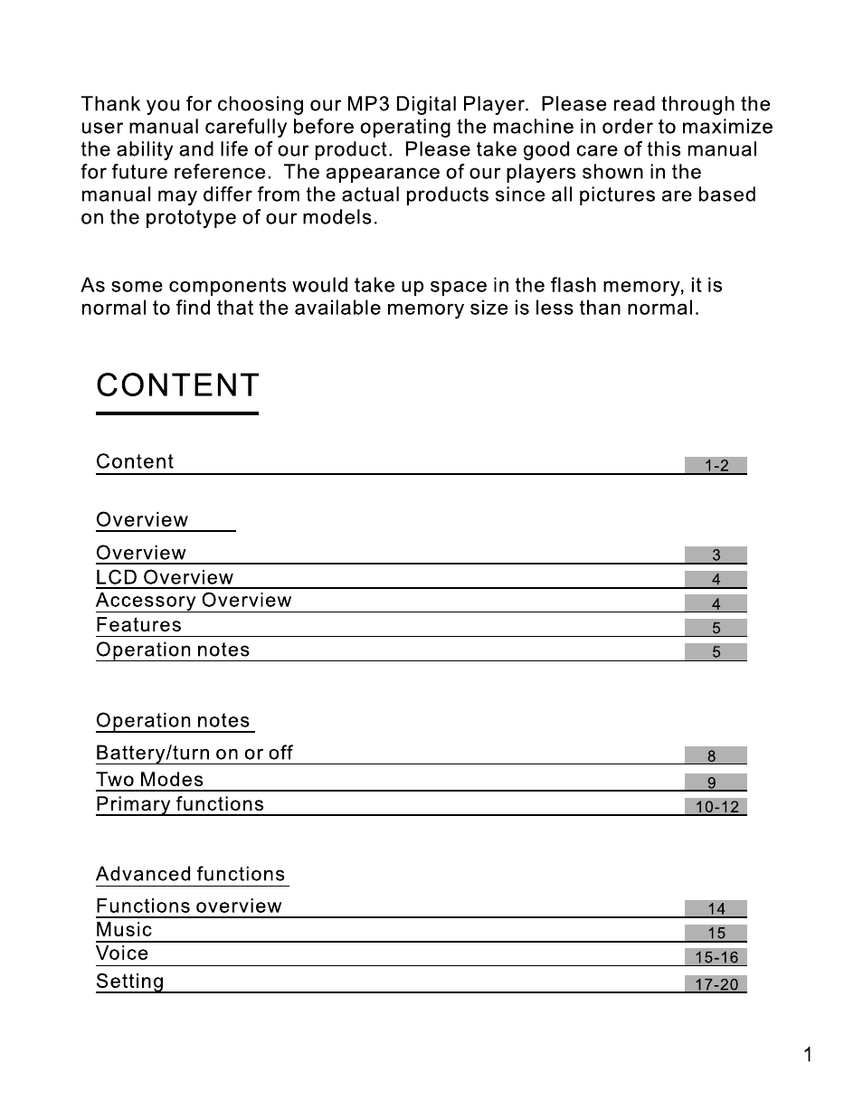 Content | RCA B100512 User Manual | Page 2 / 33