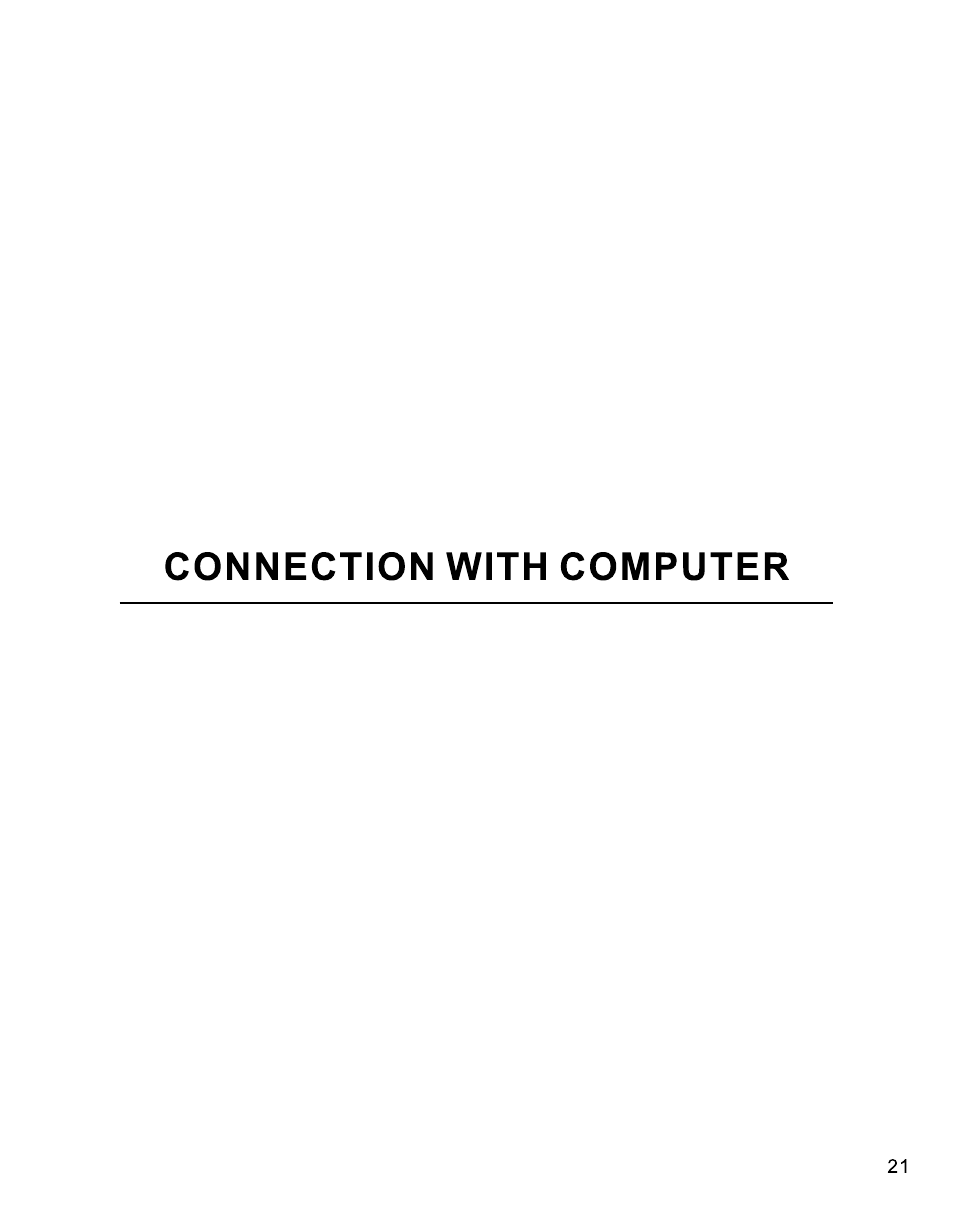 Connection with computer | RCA B100512 User Manual | Page 22 / 33