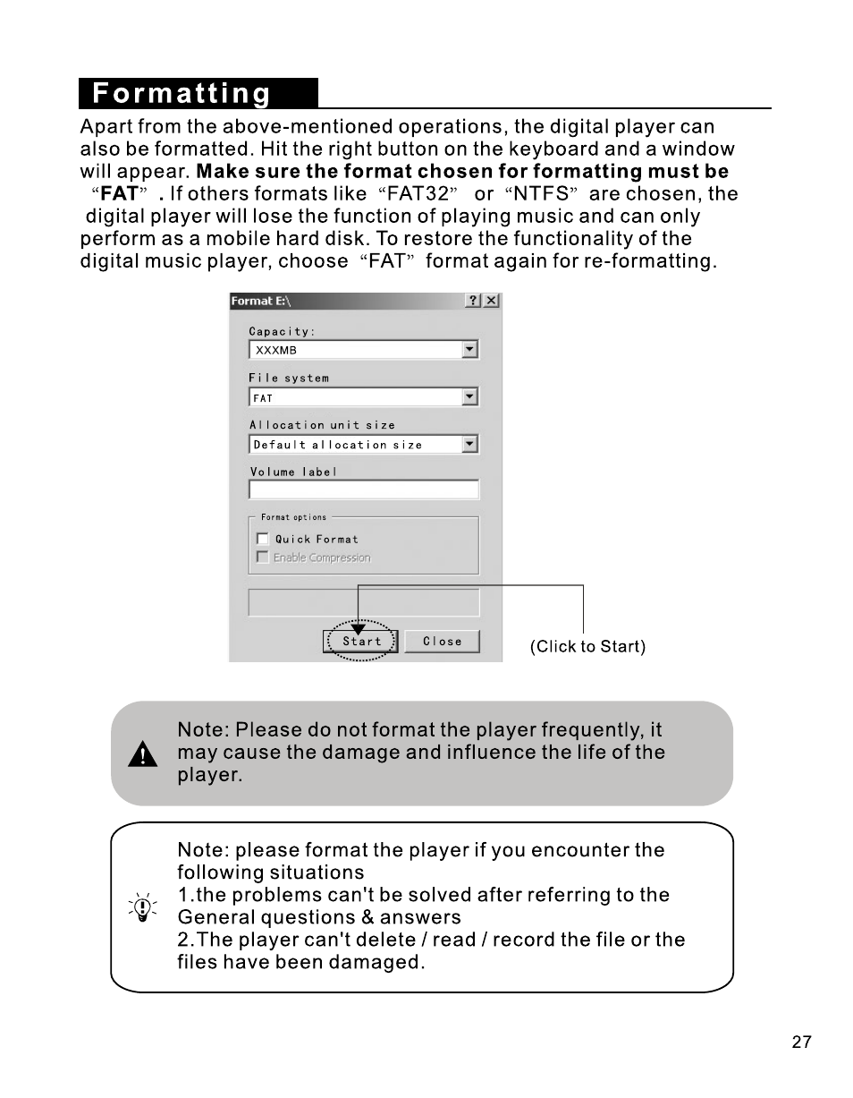 Formattin | RCA B100512 User Manual | Page 28 / 33