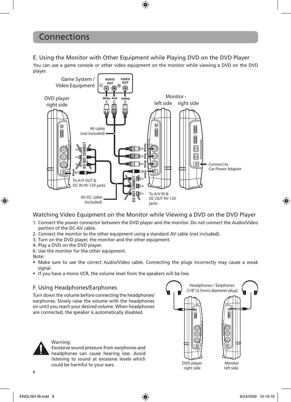 Connections | RCA DRC69705 User Manual | Page 12 / 28