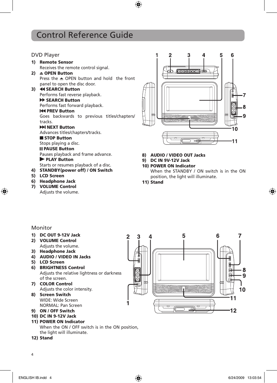 Control reference guide | RCA DRC69705 User Manual | Page 8 / 28