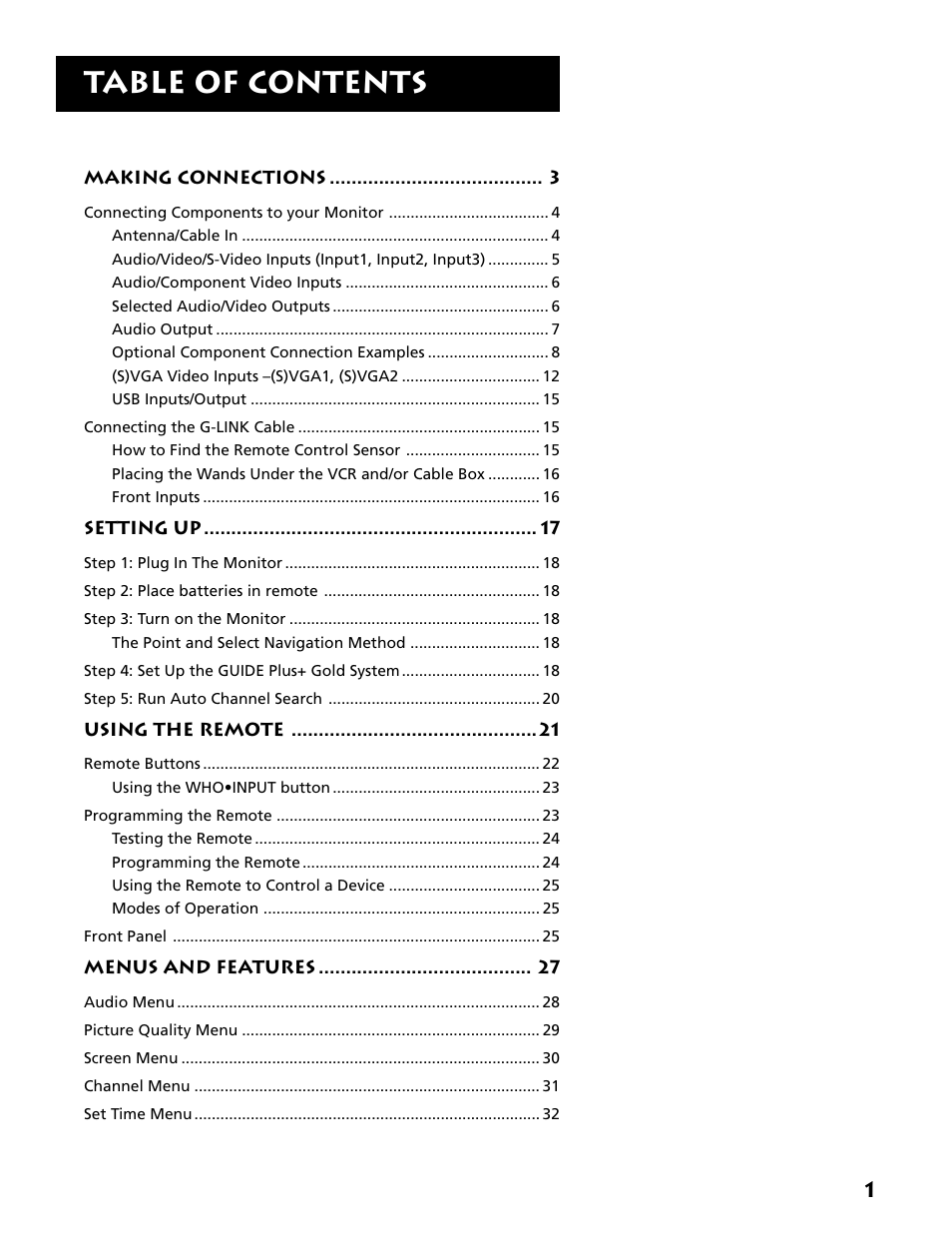 RCA MM27110 User Manual | Page 3 / 64
