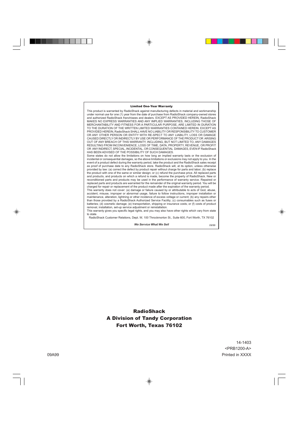 RCA SCT-560 User Manual | Page 20 / 20