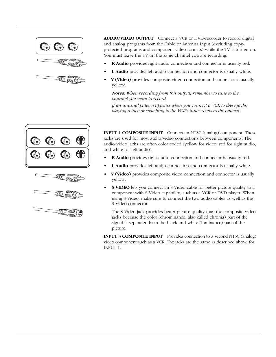 Connections & setup, Chapter 1 11, Audio/video inputs | RCA scenium User Manual | Page 13 / 96