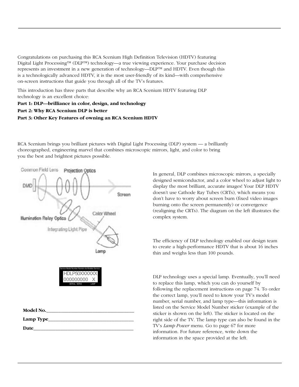 RCA scenium User Manual | Page 3 / 96