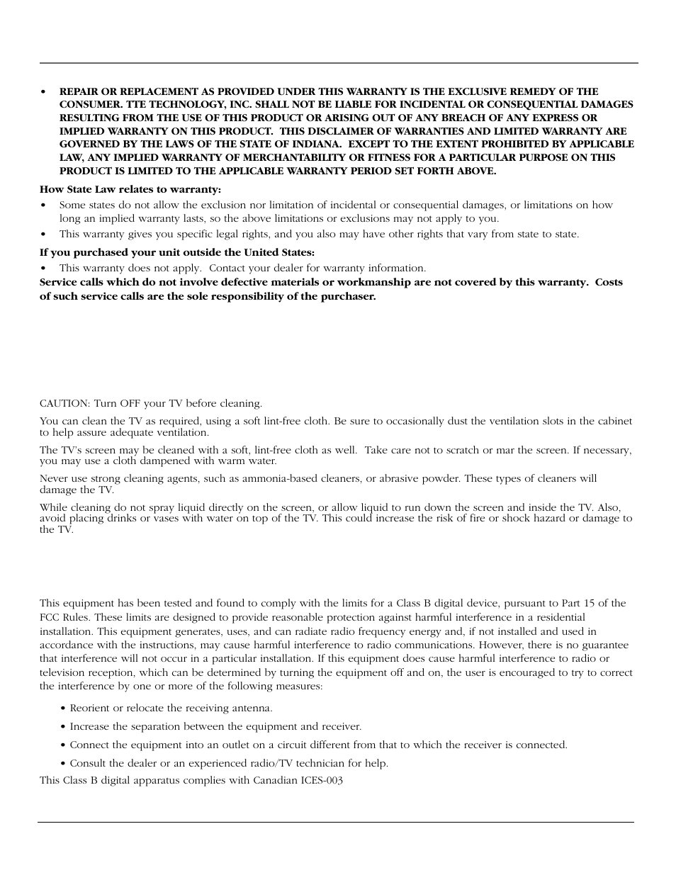 Care and cleaning, Fcc information, References | RCA scenium User Manual | Page 84 / 96