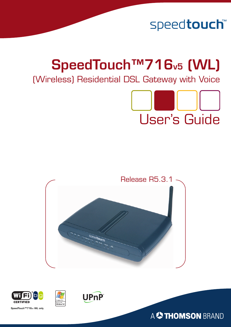 RCA SpeedTouch 716v5 (WL) User Manual | 140 pages