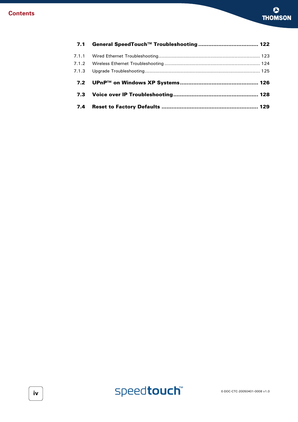 RCA SpeedTouch 716v5 (WL) User Manual | Page 8 / 140