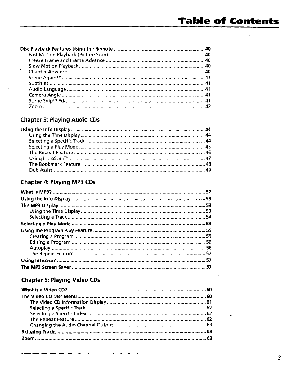 RCA RC5227P User Manual | Page 5 / 111