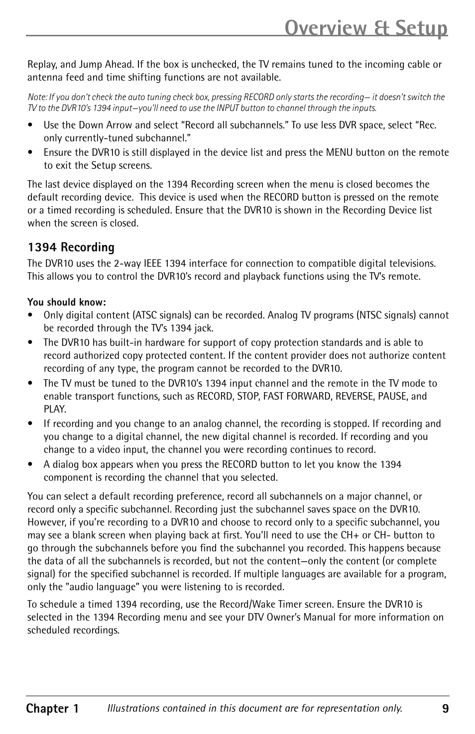 Overview & setup | RCA DVR10 User Manual | Page 11 / 20