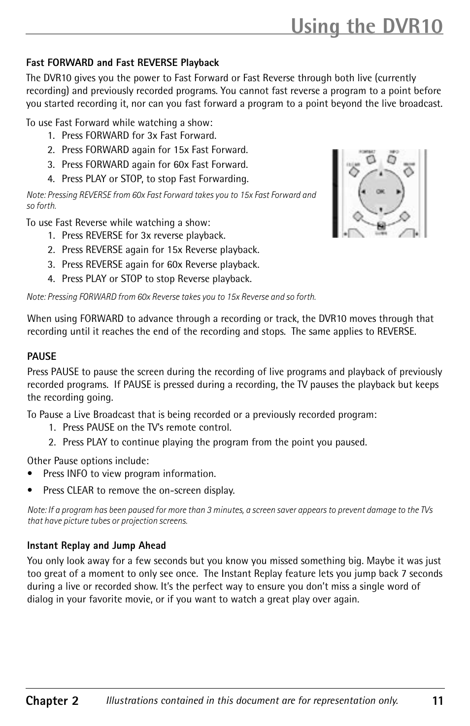 Chapter 2: using the dvr10, Using the dvr10 | RCA DVR10 User Manual | Page 13 / 20