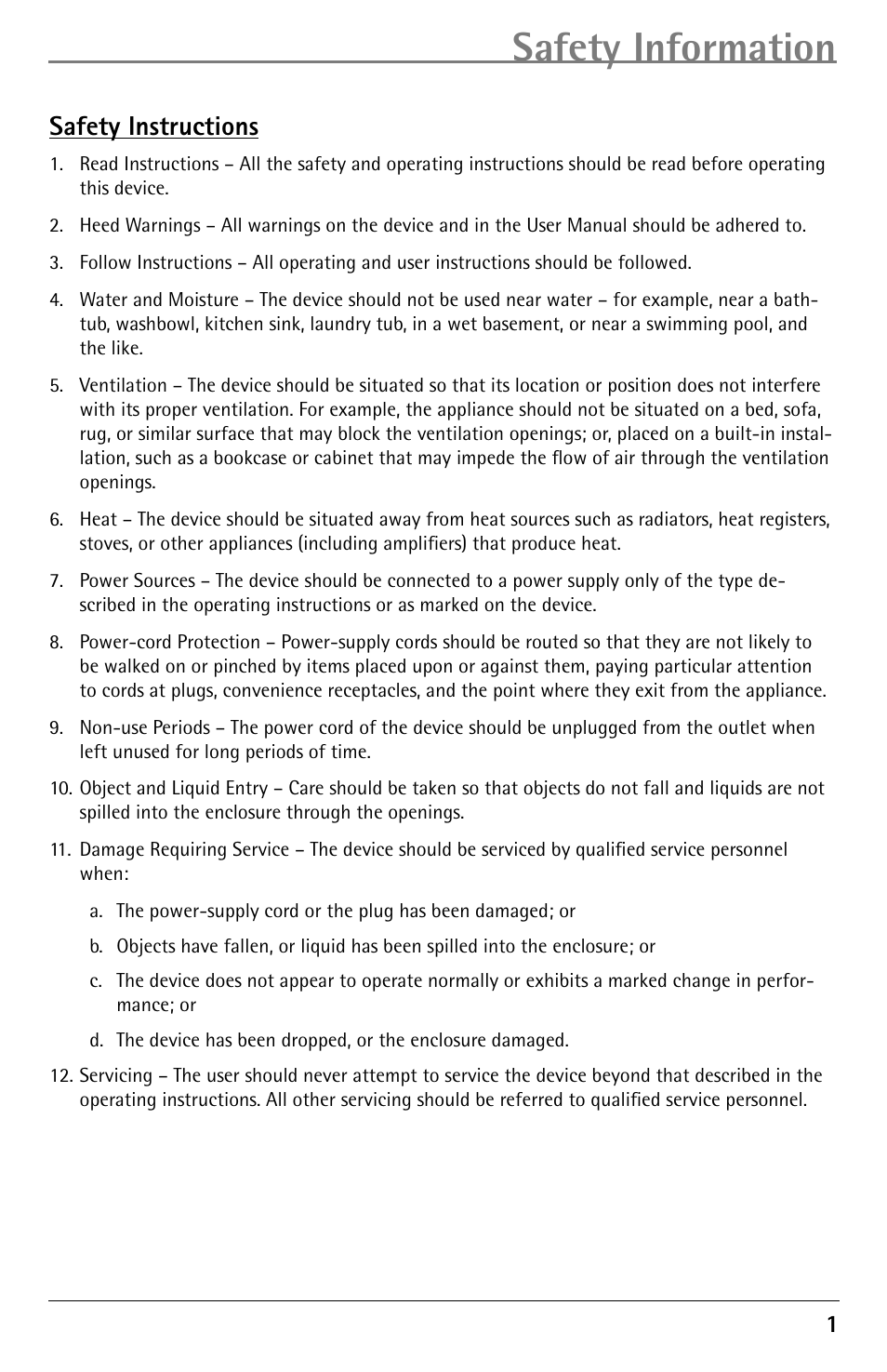 Safety information, Safety instructions | RCA DVR10 User Manual | Page 3 / 20