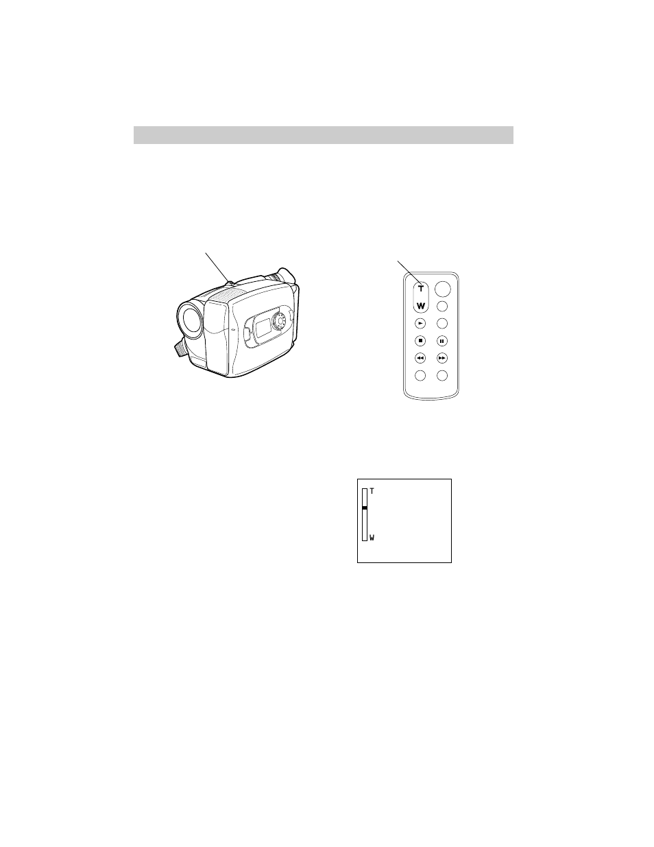 Zooming, Recording, Power zooming | Zoom level indicator in viewfinder | RCA CC634 User Manual | Page 36 / 84