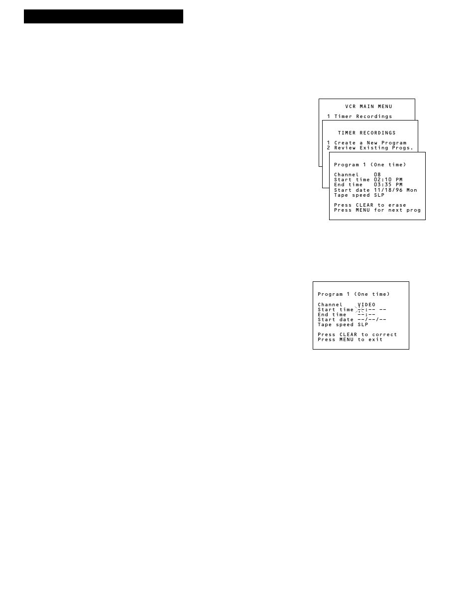 Recording while you’re away, Timer recording from the vcr’s line input | RCA VG4251 User Manual | Page 24 / 36