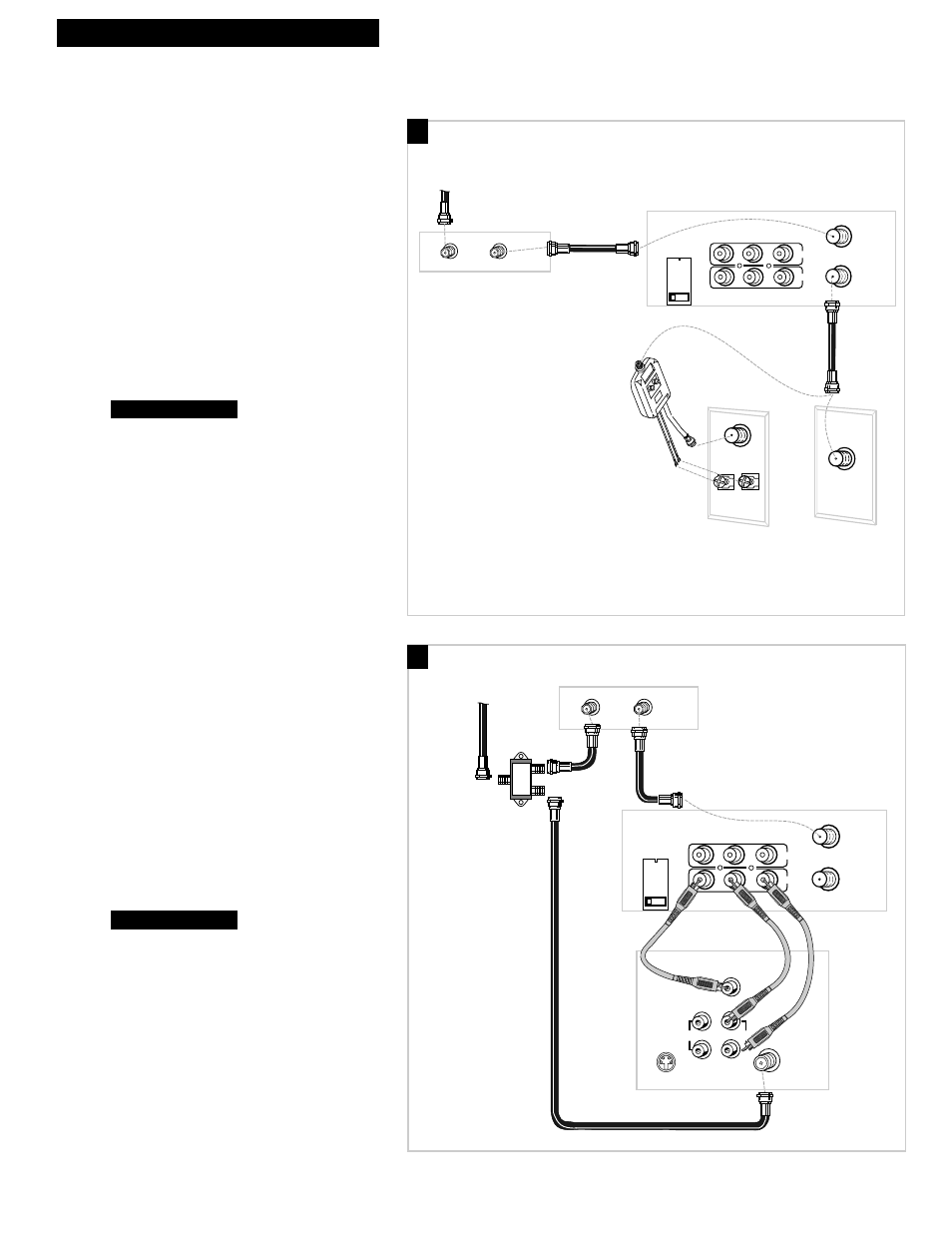 5hooking up the vcr, A. basic hookup, B. advanced hookup | Such as hbo, showtime, pay-per-view, etc.) | RCA VG4251 User Manual | Page 7 / 36